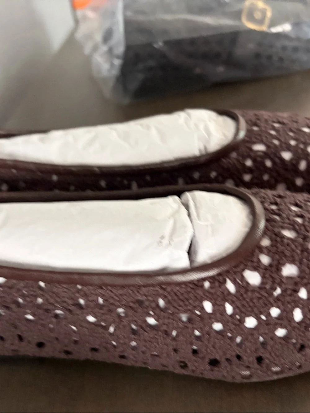 Madewell Brown Crochet Ballet Flats
